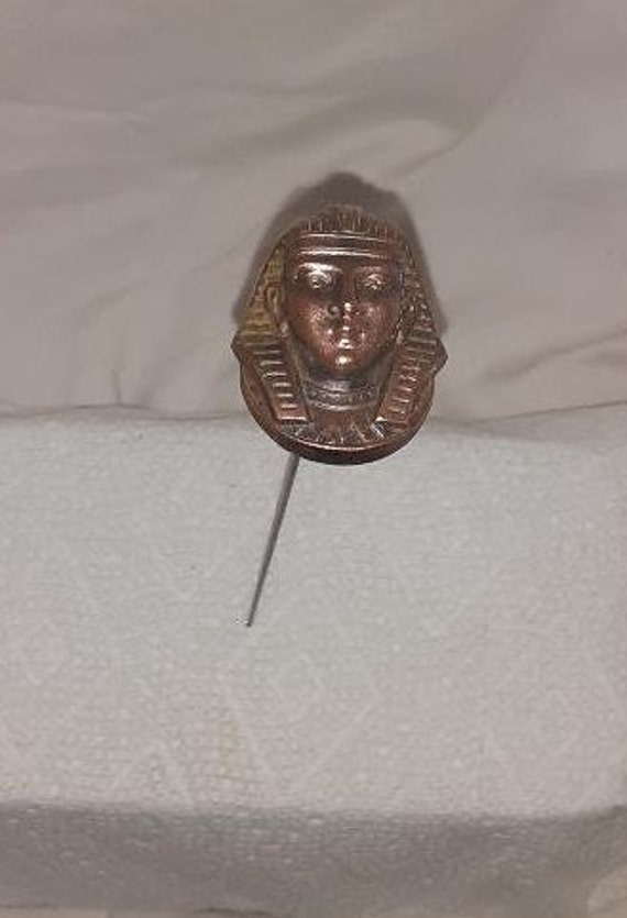 Egyptian Revival Hat Pin Pharaoh King Tut Antique… - image 2