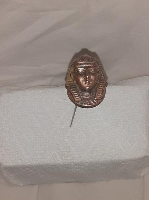 Egyptian Revival Hat Pin Pharaoh King Tut Antique… - image 1