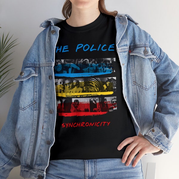 Synchronicity The Police Band affiche couverture de l'album T-shirt toutes tailles S-5XL Hard Rock Vintage unisexe lourd coton Tee