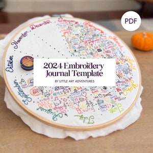 2024 Embroidery Journal Template PDF