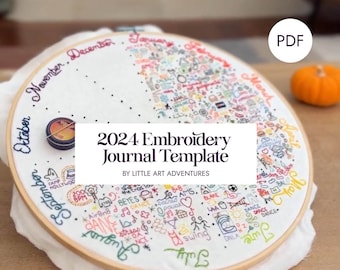 2024 Embroidery Journal Template PDF