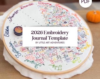 2026 Embroidery Journal Template PDF