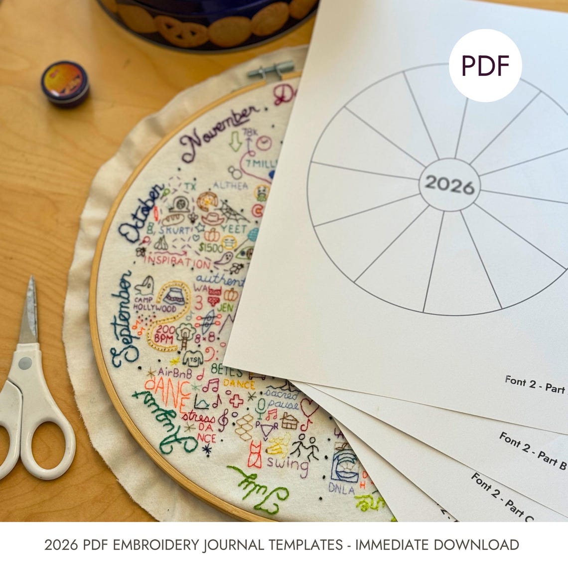 2026 Embroidery Journal Template PDF - Etsy