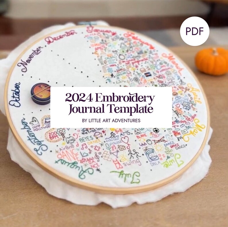 2024 Embroidery Journal Template PDF Etsy