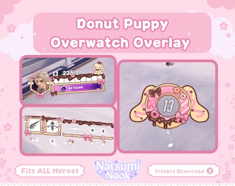 Donut Welpe Overwatch Stream Overlay | Welpe Hund Mercy Wings (Digitaler Download)