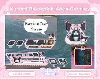 Kuro Blackpink Lace Apex Overlay | Apex Legends Overlay Stream | Apex Legends Custom Health Bar Overlay | Stream Overlay | Coquette Stream