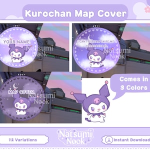 Personalisierte Kurochan Valorant Map Cover | Mond Lila Stream Overlay | Twitch Stream | Stromschirm | Kartenhülle | Stream Overlay Twitch