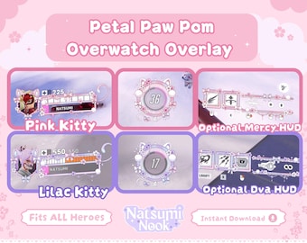 Petal Paw Pom Overwatch 2 Overlay: Stream or HUDSight Overlay (Digital Download)