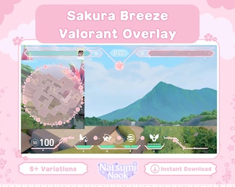 Sakura Valorant Stream Overlay | Customizable HUD (Digital Download)