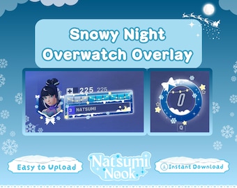 Snowy Night Overwatch Stream Overlay: UI Customization for Overwatch (Digital Download)