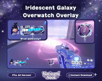 Iridescent Galaxy Overwatch Stream Overlay: Twitch, YouTube, OBS (Digital Download)