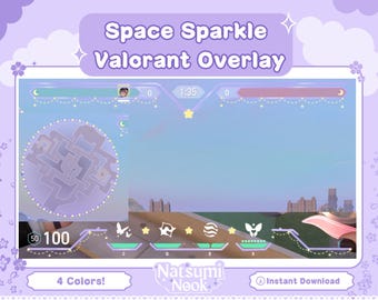 Space Sparkle Valorant Stream Overlay: Customizable HUD (Digital Download)