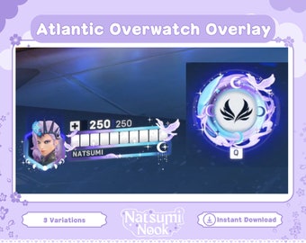 Nakładka strumieniowa Mercy Atlantic Moon Overwatch: konfigurowalny HUD (do pobrania w wersji cyfrowej)