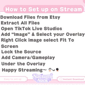 Korila Bear Dreams TikTok Stream Overlay: Pink Kawaii Animated Package (Digital Download) image 5