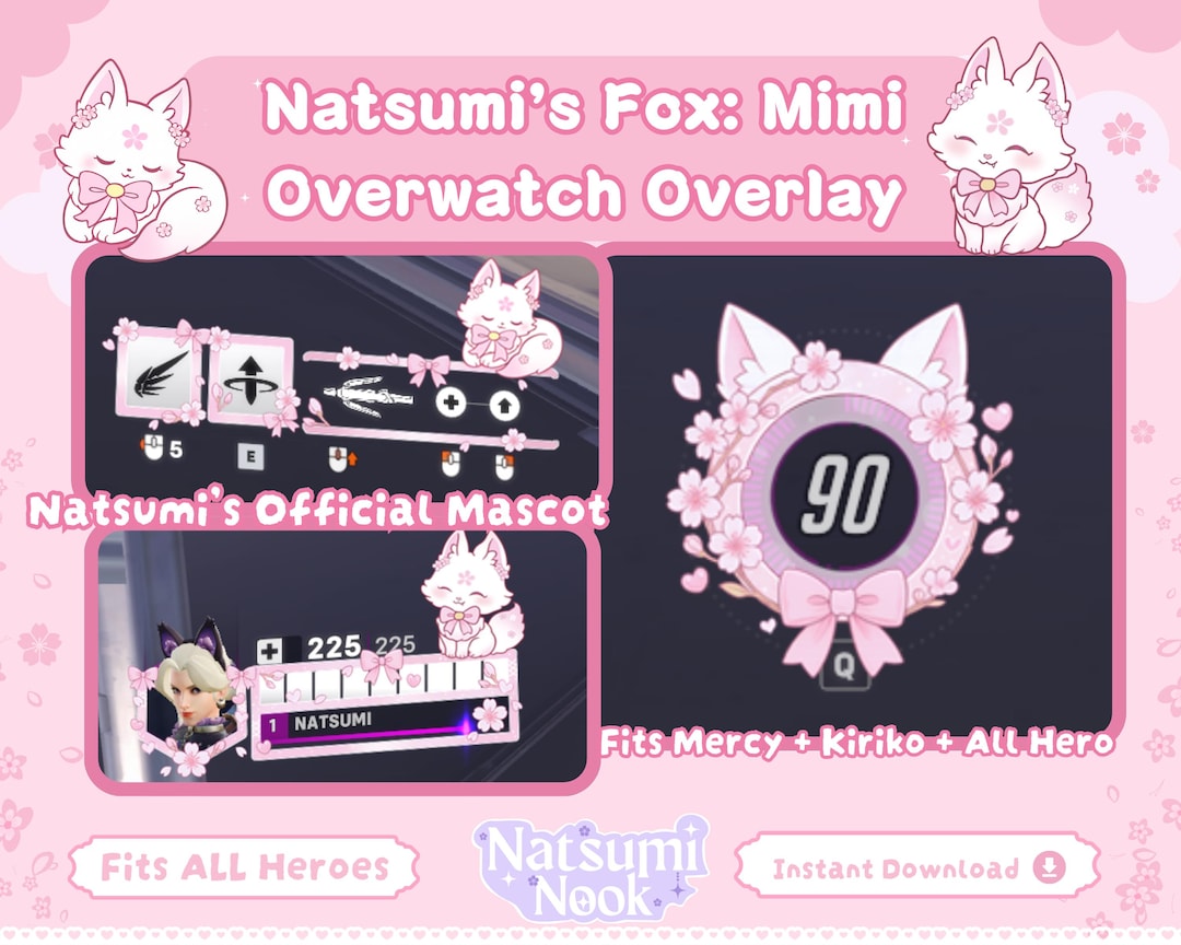 Sakura Fox Overwatch Stream Overlay: Mimi Mascot (digital Download) - Etsy