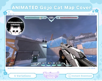 ANIMATED Gojo Satoru Cat Valorant Overlay | HUD Customizable Valorant | Valorant hud Stream Overlay Twitch OBS YouTube | Valorant Emotes