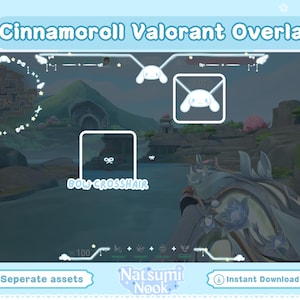 Cinnamon Charms Valorant Overlay | Game Overlay | Cute Stream Overlay | Twitch OBS YouTube | Valorant Emotes | Crosshair | HUD Overlay