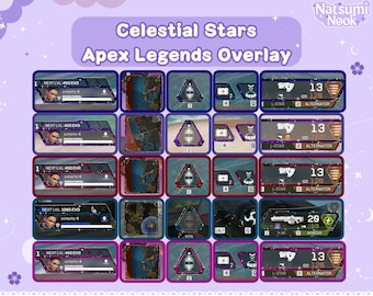 Superposición de transmisión de Celestial Stars Apex Legends: 12 diseños (descarga digital)