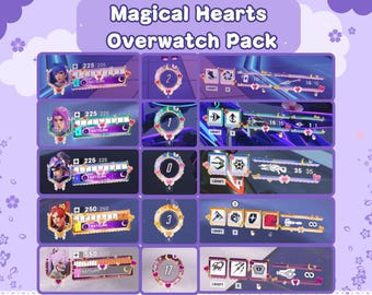 Magical Hearts Overwatch Stream Overlay 5-Pack: Customizable HUD (Digital Download)