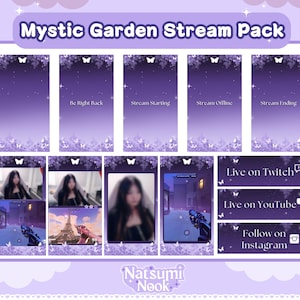 Mystic Garden TikTok Stream Overlay Package | Twitch Stream | Dreamy Magical Stream | Animated Vertical Overlay | TikTok Live | Phone Stream