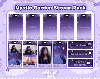 Paquete de superposiciones animadas de Mystic Garden para TikTok y Twitch (descarga digital)