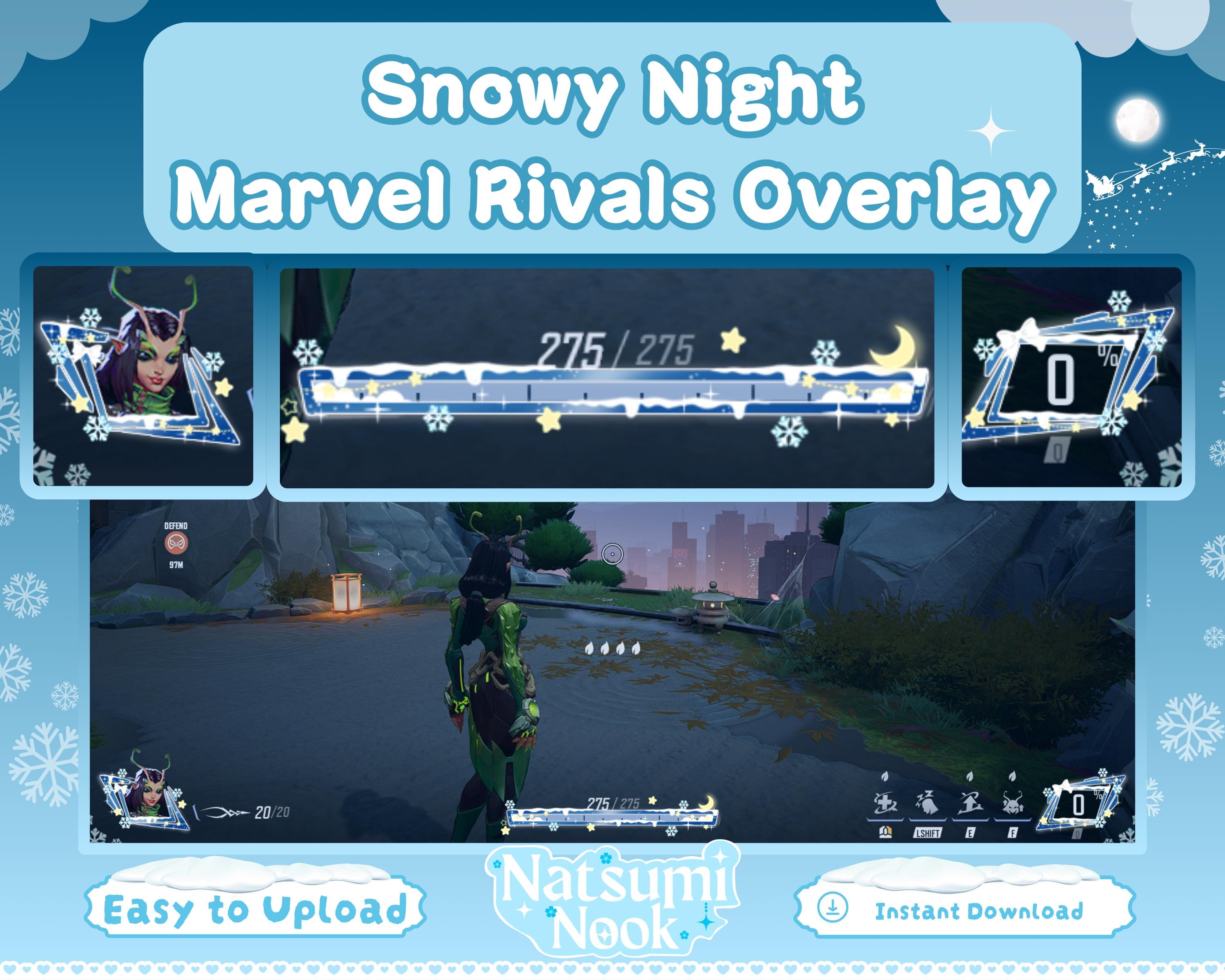 Marvel Rivals Hud Layout Snowy Night Marvel Rivals Overlay | HUD Customizable UI Game ...
