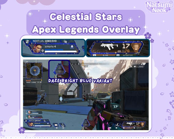 Celestial Stars Apex Legends Stream Overlay: 12 Layouts (digital