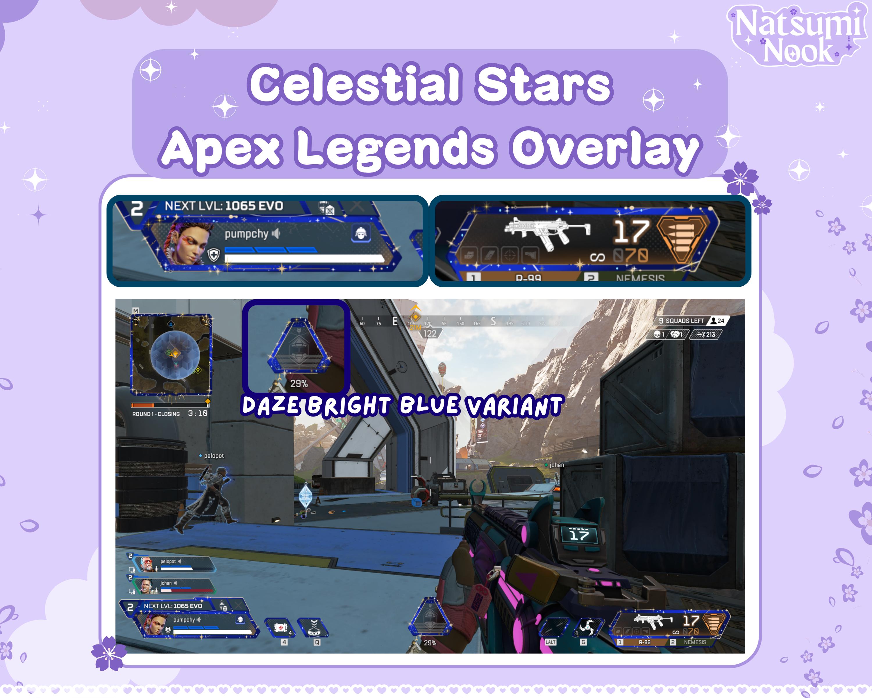 Celestial Stars Apex Legends Stream Overlay: 12 Layouts (digital