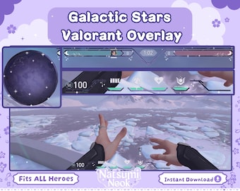 Galactic Stars Valorant Stream Overlay: Customizable HUD (Digital Download)