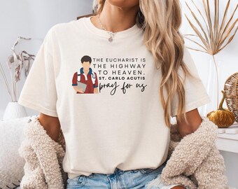 Saint Carlo Acutis Shirt, Catholic Shirt, Catholic Saint Shirt, Catholic Men Catholic Women Shirt, Catholic Priest Gift, Blessed Carlo