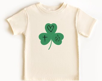 YOUTH Catholic St. Patrick Shirt, Shamrock Catholic Saint Patricks Day Kids Shirt, Catholic Gift Irish Gift Irish Catholic Shirt
