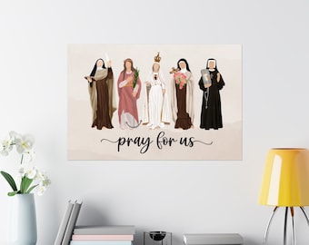 Cartel católico imprimible, Decoración católica, Arte de pared católico, Impresión de santo católico, Arte digital católico, Regalo católico, Decoración de pared católica