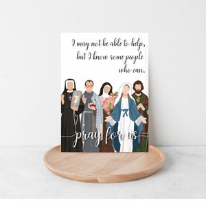 Catholic Saint Prayer Card, Catholic Prayer Printable, Patron Saint Prayer Card, Catholic Sympathy Card Catholic Greeting Card Catholic Gift