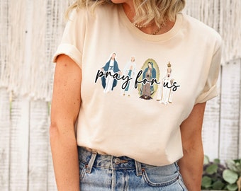 Virgin Mary Shirt, Marian Shirt, Mother Mary, Catholic Gift, Mary Shirt, Catholic Shirt, Catholic Mom, Mothers Day Gift, Saint Shirt