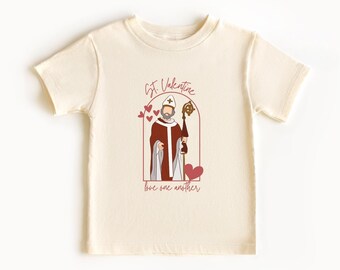 YOUTH St. Valentine Shirt, Kids Saint Valentines Day Shirt, Kids Catholic Shirt, Youth Catholic Valentine Shirt For Kids