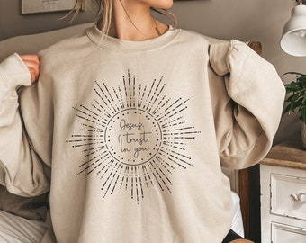 Jesus I Trust In You Divine Mercy Catholic Sweatshirt, Eucharist Shirt, Catholic Gift, Eucharistic Revival Shirt