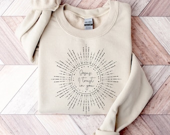 Jesus I Trust In You Divine Mercy Catholic Sweatshirt, Eucharist Shirt, Catholic Gift, Eucharistic Revival Shirt