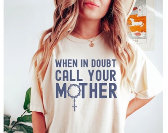 Rosary Shirt, Catholic Shirt, Catholic Gift, Funny Catholic Gift For Women, Virgin Mary Shirt, Mother Mary Shirt