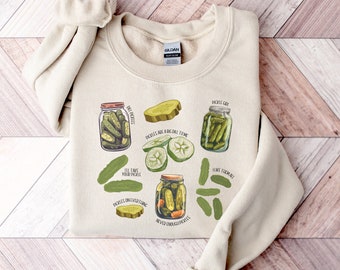 Sweat-shirt cornichon, cadeau amateur de cornichons, cadeau cornichon, chemise cornichon, cadeau cornichon drôle, cornichons vintage, cadeau pour elle, sweat-shirt femme