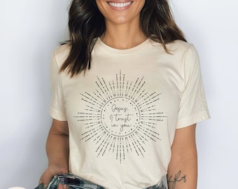 Jesus I Trust in You Shirt, Divine Mercy Shirt, Monstrance Shirt, Catholic Shirt, Gift For Catholic Women, Catholic Mom, Catholic Teacher