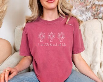 Bread of Life Catholic Shirt, Eucharist Shirt, Monstrance Shirt, Catholic Gift, Catholic Women Shirt, RCIA Gift, Catholic Apparel