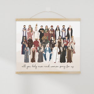 Catholic Saints Poster, Catholic Wall Art, Catholic Decor, Catholic Home Decor, Catholic Gift, Saint Wall Art, Saint Decor, Catholic Poster