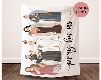 Custom Catholic Blanket Gift, Catholic Wife Gift, Catholic Wedding Gift, Catholic Bridal Shower Gift, RCIA Gift, Catholic Gift For Friend