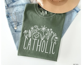 Catholic Shirt, Catholic Gift, Comfort Colors Shirt, Catholic Womens Shirt, Catholic Tshirt, Catholic Mom Gift