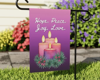 Advent Flag, Advent Banner, Catholic Christmas Decor, Advent Decor, Advent Garden Flag, Advent Decoration Catholic Decor Religious Christmas