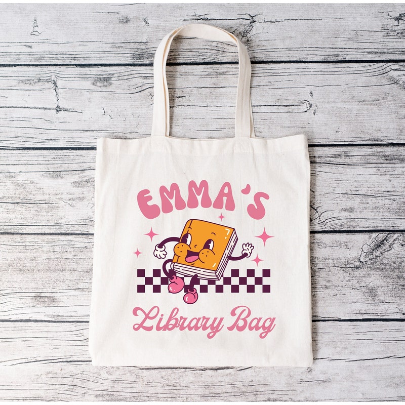 Library Book Bag - Etsy