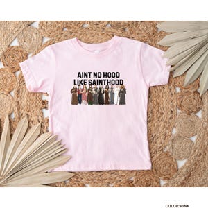 YOUTH Saint Shirt, Kids Sainthood Shirt, Kids Catholic Shirt, Youth Catholic Gift, Aint No Hood Like Sainthood, Funny Catholic Shirt