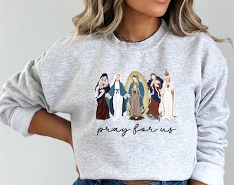 Mary Sweatshirt, Mary Gift, Catholic Gift, Catholic Sweatshirt, Catholic Gift For Women, Catholic Women, Virgin Mary, Blessed Mother