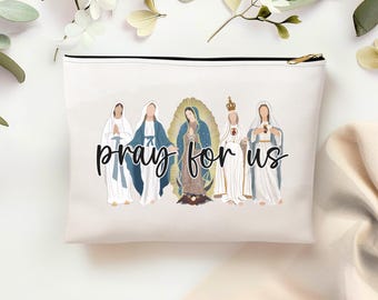 Mother Mary Rosary Pouch, Blessed Mother Pouch, Virgin Mary Gift, Catholic Gift, Marian Devotion Gift, Catholic Mom Gift Catholic Women Gift