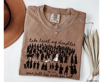 Christian Graphic TShirt, Scripture Verse Shirt, Bible Verse Shirt, Woman Touches Jesus Christian Shirt For Women, Jesus Shirt Faith Shirt